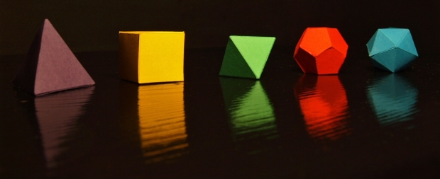 the five platonic solids by Johnson Cameraface